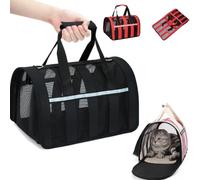 Foldable Cat Carrier Bag Waterproof handheld or shoulder carry (BLACK,33 * 25 * 22cm)