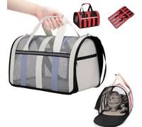 Foldable Cat Carrier Bag Waterproof handheld or shoulder carry (LIGHT BLUE,33 * 25 * 22cm)
