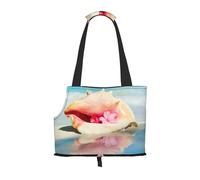 Foldable Cat Carrier Dog Shoulder Bag, Beach Conch Seascape Pet Tote Bag, Waterproof Collapsible Pet Tote For Small Dogs, Breathable Travel Carrier With Safety Hook & Viewing Window (34x36x15.5 Cm)