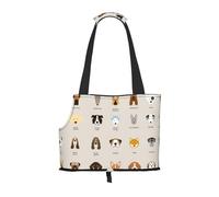 Foldable Cat Carrier Dog Shoulder Bag, Dog Breed Pet Tote Bag, Waterproof Collapsible Pet Tote For Small Dogs, Breathable Travel Carrier With Safety Hook & Viewing Window (34x36x15.5 Cm)