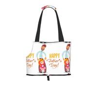 Foldable Cat Carrier Dog Shoulder Bag, Fathers Day By Daughter Pet Tote Bag, Waterproof Collapsible Pet Tote For Small Dogs, Breathable Travel Carrier With Safety Hook & Viewing Window (34x36x15.5 Cm)
