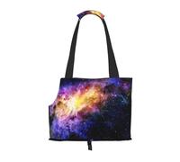 Foldable Cat Carrier Dog Shoulder Bag, Galaxy In The Universe Pet Tote Bag, Waterproof Collapsible Pet Tote For Small Dogs, Breathable Travel Carrier With Safety Hook & Viewing Window (34x36x15.5 Cm)