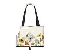 Foldable Cat Carrier Dog Shoulder Bag, Hen Flying Butterflies Among Flowers Pet Tote Bag, Waterproof Collapsible Pet Tote For Small Dogs, Breathable Travel Carrier With Safety Hook & Viewing Window