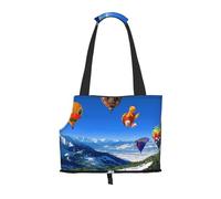 Foldable Cat Carrier Dog Shoulder Bag, Hot Air Balloon Pet Tote Bag, Waterproof Collapsible Pet Tote For Small Dogs, Breathable Travel Carrier With Safety Hook & Viewing Window (34x36x15.5 Cm)