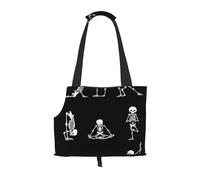Foldable Cat Carrier Dog Shoulder Bag, Love Skull Of Sports Pet Tote Bag, Waterproof Collapsible Pet Tote For Small Dogs, Breathable Travel Carrier With Safety Hook & Viewing Window (34x36x15.5 Cm)