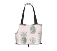 Foldable Cat Carrier Dog Shoulder Bag, Lovely Pineapple Pet Tote Bag, Waterproof Collapsible Pet Tote For Small Dogs, Breathable Travel Carrier With Safety Hook & Viewing Window (34x36x15.5 Cm)