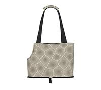 Foldable Cat Carrier Dog Shoulder Bag, Petoskey Stone Pet Tote Bag, Waterproof Collapsible Pet Tote For Small Dogs, Breathable Travel Carrier With Safety Hook & Viewing Window (34x36x15.5 Cm)