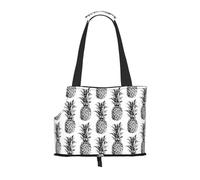 Foldable Cat Carrier Dog Shoulder Bag, Tropical Theme Pineapple Fruit Pet Tote Bag, Waterproof Collapsible Pet Tote For Small Dogs, Breathable Travel Carrier With Safety Hook & Viewing Window