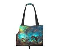 Foldable Cat Carrier Dog Shoulder Bag, Universe Galaxy Space Pet Tote Bag, Waterproof Collapsible Pet Tote For Small Dogs, Breathable Travel Carrier With Safety Hook & Viewing Window (34x36x15.5 Cm)