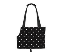 Foldable Cat Carrier Dog Shoulder Bag, White Dot Pattern Pet Tote Bag, Waterproof Collapsible Pet Tote For Small Dogs, Breathable Travel Carrier With Safety Hook & Viewing Window (34x36x15.5 Cm)