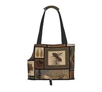 Foldable Cat Carrier Dog Shoulder Bag, Wild Animals Pet Tote Bag, Waterproof Collapsible Pet Tote For Small Dogs, Breathable Travel Carrier With Safety Hook & Viewing Window (34x36x15.5 Cm)