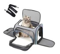 Foldable Cat Carry Bag - Lightweight Travel Bag, Foldable Cat Bag, Soft Winning Pet Travel Carrier with Breathable Mesh, Ideal for Veterinarian Visits, Planes, Transport, Car Trips and Tots