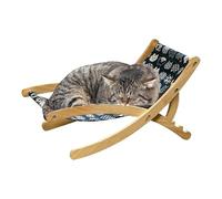 Foldable Cat Chair & Elevated Lounger - Aesthetic Pet Furniture | Portable Space-Saving Bed for Travel, Veterinary Visits, Patio, and Living Room