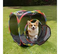 Foldable Cat Cube Tent, Breathable Mesh Pet Playpen, Pop Open Pet Shelter, Spacious Playhouse Home for Dog, Cat, Bunny