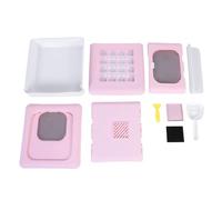 Foldable Cat Litter Box Large Size, Top Entry Enclosed Kitty Litter Box, Anti Splashing Cat Toilet with Odor Control for Home Use, Spacious Design for Cats up to 16.5lb (Pinkish)