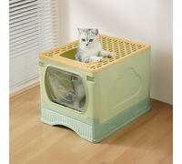 Foldable Cat Litter Box Top Entry Anti-Splashing Cat Toilet