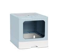 Foldable Cat Litter Box with Drawer Pan and Scoop,Flap Door, Slide-Out Tray for Easy Cleaning, Large Anti-Splashing Hooded Space Cat Litter Tray, Odor Control Easy Clean Box