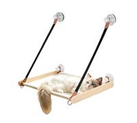 Foldable Cat Perch Window Shelf Rest Wooden with Suction Cups | Folding Hammock Cushion for Kittens for Indoor Bathing House Window Apartment
