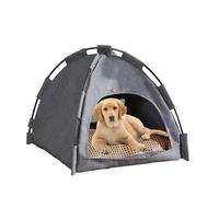 Foldable Cat Tent For Outside - Pet Teepee Tent With A Cooling Bed Mat | Breathable Washable Dog Bed Outdoor Indoor Pet House
