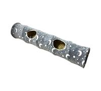 Foldable Cat Tunnel - Flannel Indoor Cat Tunnel With Holes | Cat Play Tunnel With Peek Holes | Glowing In The Dark Long Cat Tunnel | Straight Cat Tube Tunnel For Indoors Cats & Kittens