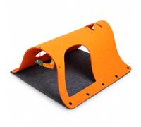 Foldable Cat Tunnel, Playhouse, Orange 5mm thick, 70cm | Hook and Loop Fasteners, Cat Tunnel with Toy, Playhouse Form Changes, For Indoor Pet Homes