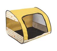 Foldable Cats Pen Tent Puppy Playpen for Pets Dog Cat Rabbit Travel Use, yellow, M