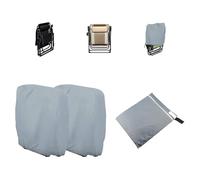 Foldable Chair Covers | Foldable Patio Chair Covers Waterproof 2-Piece,Lounge Protector with Storage Bag for Care Maintenance Beach Patio Protection Storage Outside