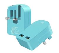 Foldable Charger 3A / 15W USB-A Ports Compact Travel Charger Compatible For iiPhone Samsung Tab HTC Windows Phone Tablet Nokia Motorola Sony Kindle One Plus etc (Green)