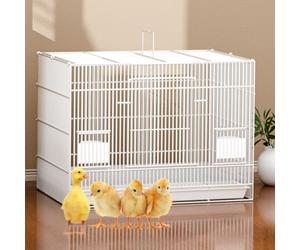 Foldable Chicken Coop - Indoor Poultry House with Metal Wire Netting and Ventilation for Chickens, Ducks, Rabbits, and Kittens
