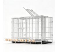 Foldable Chicken Coop with No Assembly and Auto-Roll Rustproof for Indoor