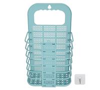 Foldable Chicken Vegetable Basket Plastic Hanging Feeder Feeding Tool For Pet Chickens Rabbits Guinea Pigs Blue 37cm