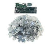 Foldable Christmas Tree - Iron Pet 1.5m 59 Inch Snowflake Pattern | Frosted Decoration with Little Shedding, Christmas Performances, Winter Table Accent | Indoor