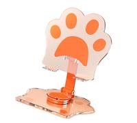 Foldable Clear Tablet Holder Featuring Not Slip Base Reinforced Stand For Best Viewing Angles Ergonomic Acrylic Laptop Stand With Cats Paws Design