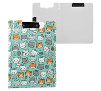 Foldable Clipboard A4 Clipboard with Padfolio Double Clips Pen Holder Office Clip Board with Cover