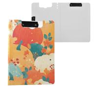 Foldable Clipboard Giant Yellow Red Pumkins A4 Clipboard with Padfolio Double Metal Clips Pen Holder Office Clip Board with Hard Cover