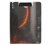 Foldable Clipboard Gothic Dark Death A4 Clipfolio Double Clips Pen Holder Office Clip Board with Cover