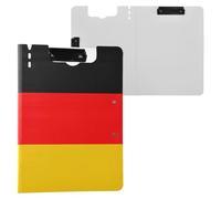 Foldable Clipboard National Flag of Germany A4 Clipboard Folio Double Clips Pen Holder School Clip Board with Cover