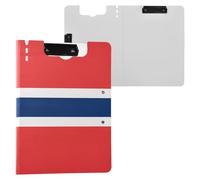 Foldable Clipboard Norway National Flag Perfect Business Concepts A4 Clipboard Folio Two Metal Clips Pen Holder Nursing Clip Board with Cover