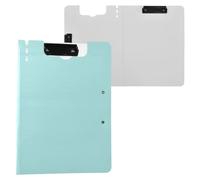 Foldable Clipboard Pale Turquoise Blue A4 Clipboard Clipfolio Two Metal Clips Pen Holder Nursing Clip Board with Hard Cover