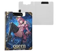 Foldable Clipboard Queen Tarot Anime Card A4 Clipboard with Binder Double Clips Pen Holder School Clip Board with Cover