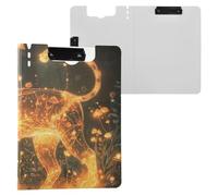 Foldable Clipboard Rose Gold Cat A4 Clipboard Folio Binder Double Metal Clips Pen Holder Nursing Clip Board with Cover