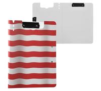 Foldable Clipboard Vintage Tea Stained American Flag A4 Clipboard with Binder Two Metal Clips Pen Holder Nursing Clip Board with Cover