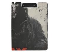 Foldable Clipboard with Storage Death God Skull A4 Clipboard Clipfolio Double Clips Pen Holder School Clip Board with Cover