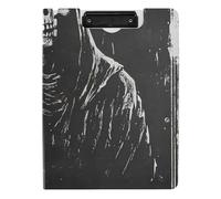 Foldable Clipboard with Storage Death God Skull A4 Clipboard with Binder Double Metal Clips Pen Holder School Clip Board with Cover