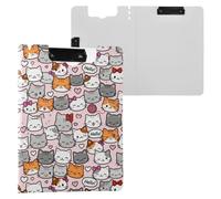 Foldable Clipboards A4 Clipboard Padfolio Horizontal and Vertical Double Clips School Clip Board with Hard Cover