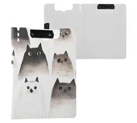 Foldable Clipboards Aesthetic Ragdoll Cats White A4 Clipboard Folio Binder Two Metal Clips Pen Holder School Clip Board with Cover