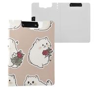 Foldable Clipboards All Saints' Day Himalayan Cats Blush A4 Clipboard Binder Double Clips Pen Holder School Clip Board with Cover