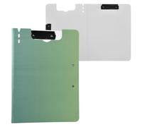 Foldable Clipboards Dark Green Gradient A4 Clipboard Binderfolio Double Metal Clips Pen Holder Office Clip Board with Cover