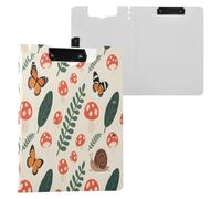 Foldable Clipboards Forests Mushroom A4 Clipfolio Double Clips Pen Holder School Clip Board with Cover