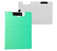 Foldable Clipboards Gradient Dark Green A4 Clipboard Binderfolio Double Metal Clips Pen Holder Office Clip Board with Cover